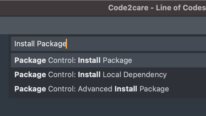 Sublime Package Control - Install Package